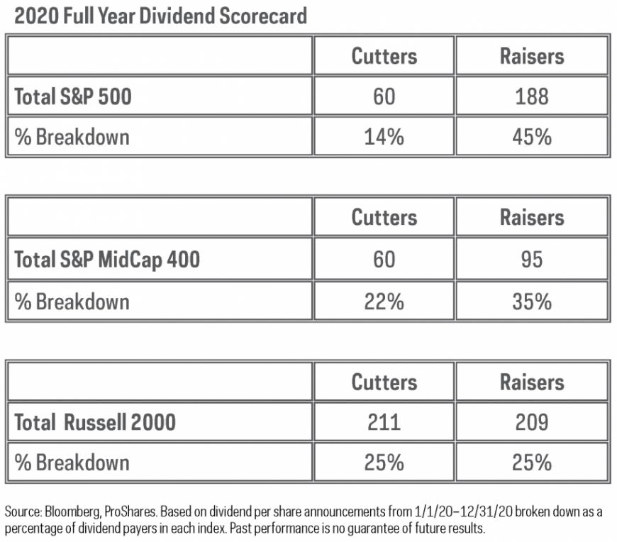 2020 Full Year Dividend Scorecard