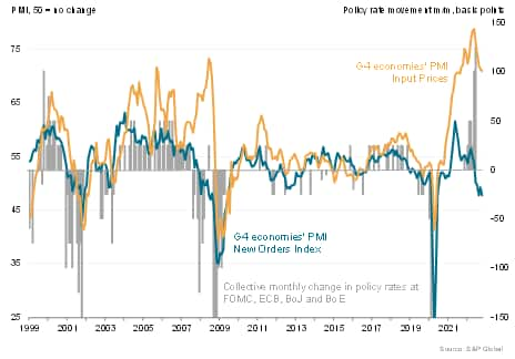 Developed economies, output, prices and interest rates