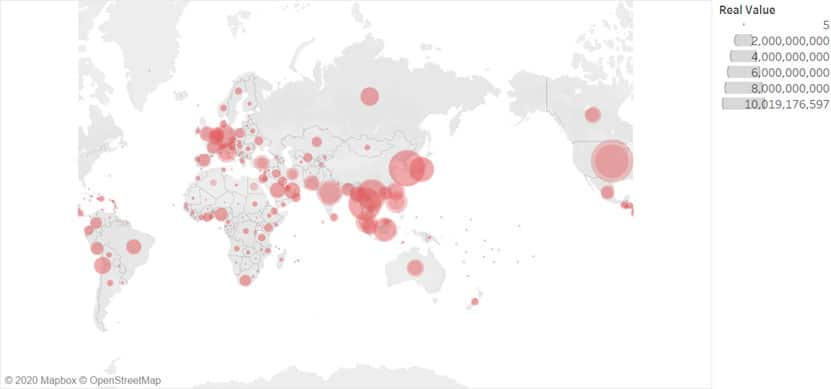 Global exports of iron and steel in 2019