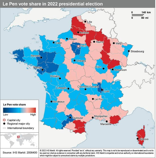 Regional level election data France 2022