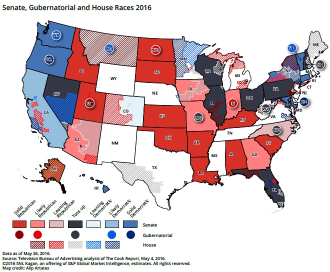 Senate Gubernatorial and House Races 2016