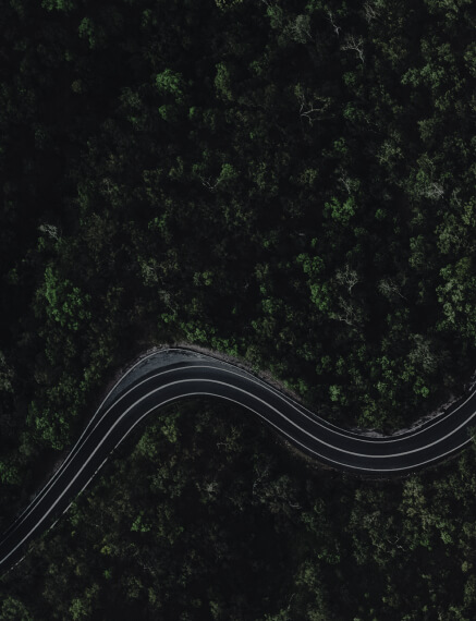 winding road seen from above