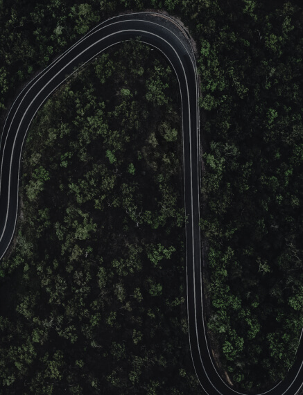 winding road seen from above