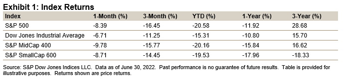 U.S. Equities Market Attributes June 2022: Exhibit 1