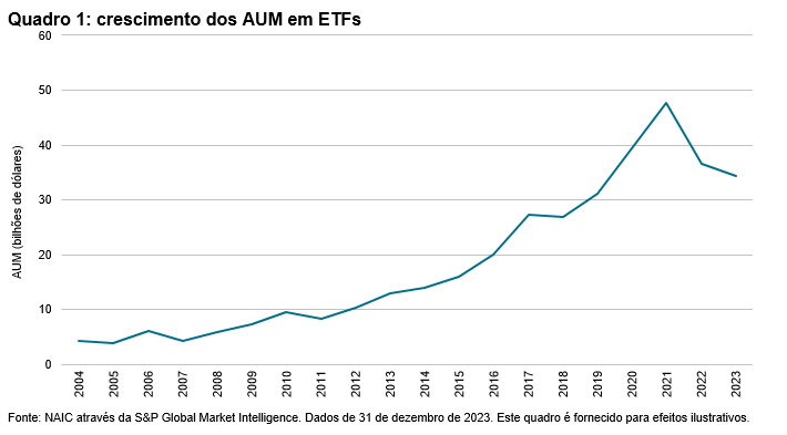 ETFs nos Investimentos das Companhias de Seguros - 2024: Quadro 1